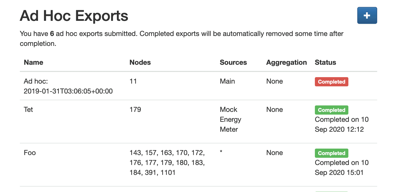 SolarUser ad hoc exports